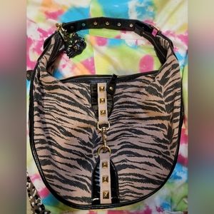 Betsey Johnson animal print hobo bag